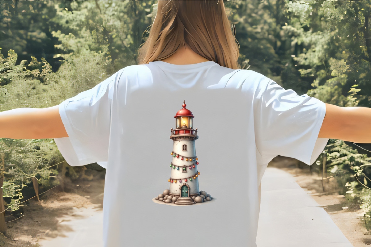 Christmas Lighthouse Clipart, an Illustration by CrexoraLab (Photo 3 of 5)