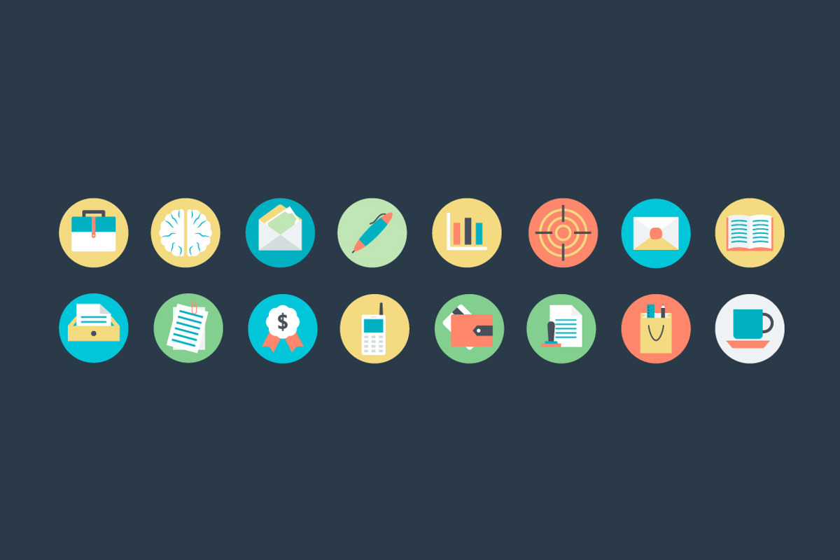 100+ Flat Office Icons, a Duotone Icon by Vectors Market (Photo 4 of 4)