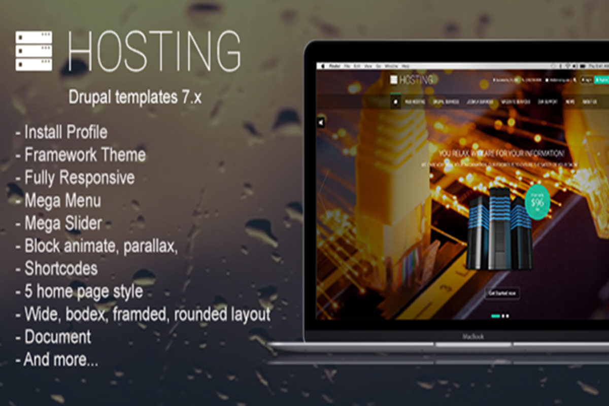 Hosting - Multipurpose Drupal Theme, a Websites & App Template by osstemplate (Photo 1 of 3)