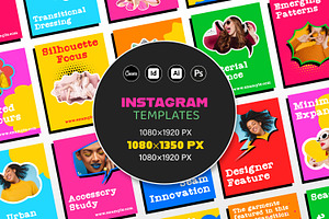 Retro Social Media BUNDLE Kit, a Social Media Template by Artisan Vibes
