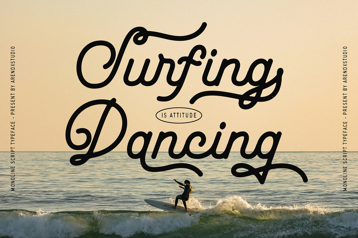 Yoriglo - Monoline Script Font, a Script Font by Arendxstudio (Photo 4 of 9)