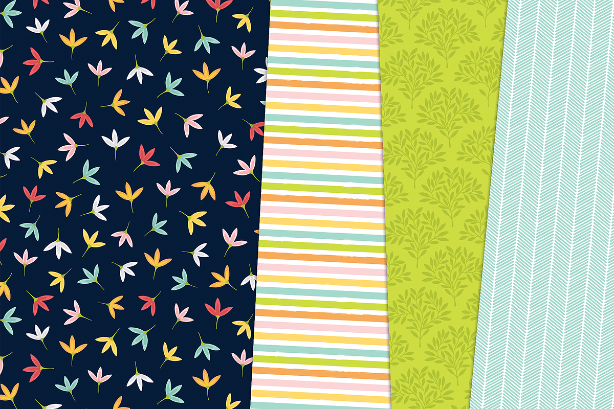Summer Floral Digital Bundle, a Pattern Graphic by Paper Starr Studio (Photo 5 of 6)