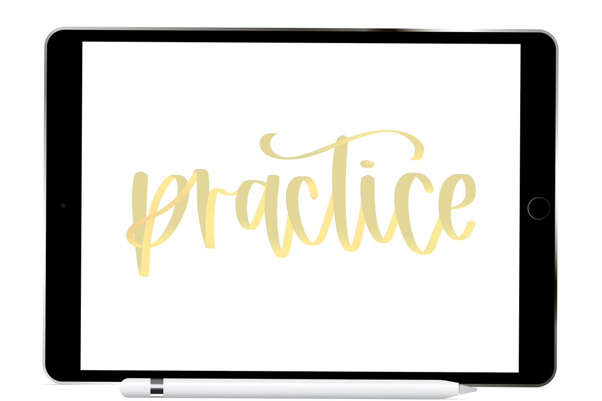Ribbon Procreate Lettering Brush, a Brush Add-On by Blue Strawberry Studio (Photo 3 of 6)