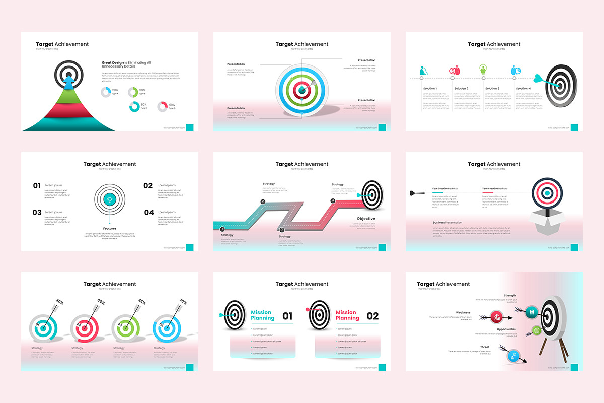 Target Achievement PowerPoint, a Presentation Template by Stock Shape