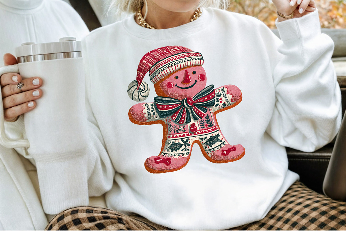 Christmas Gingerbread Man Patchwork, an Illustration by Sublimation Artist (Photo 8 of 9)