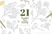 Golden Autumn Berries Background Set, a Background Graphic by Euonia Meraki (Thumbnail 5 of 15)