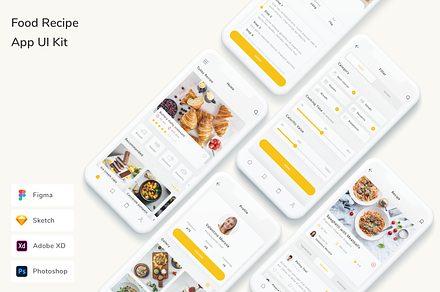 Food Recipe App UI Kit, an UI Kit Template by Betush