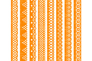 Tangerine Orange Lace Borders, an Illustration by Amanda Ilkov (Thumbnail 4 of 5)