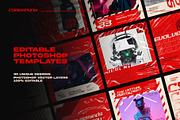 CYBERPUNK Instagram Templates, a Social Media Template by Bornx Design (Thumbnail 2 of 7)