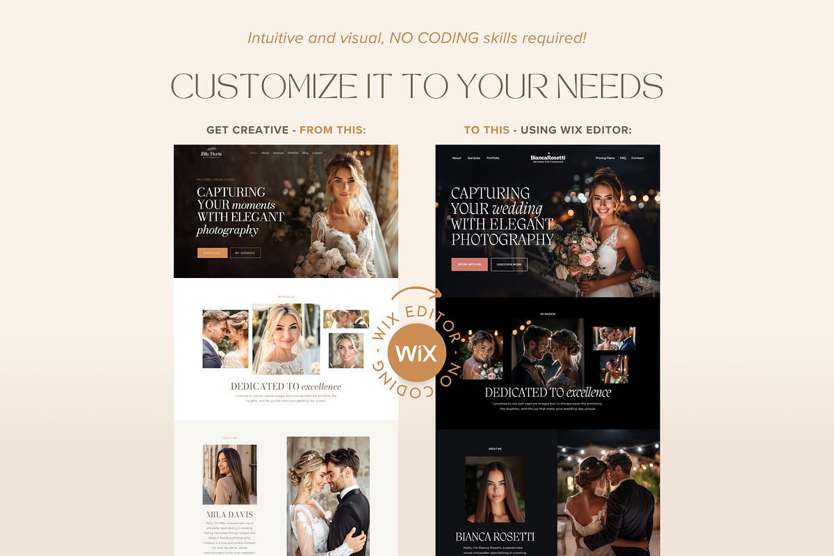 Wedding Photography Wix Template, a Wix Template by vectorocean (Photo 5 of 11)