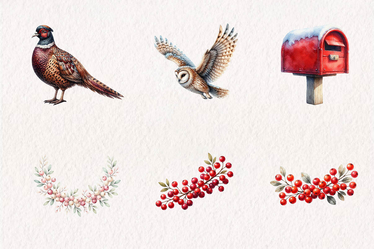 Festive Days Illustrations Christmas, a Seasonal Illustration by CreationArt (Photo 3 of 7)
