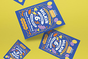 Purple Kids Birthday Invitation, an Invitation Template by graphicook (Thumbnail 2 of 3)
