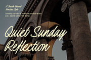 Quiet Sunday Reflection Font, a Script Font by Lemonthe (Thumbnail 1 of 8)