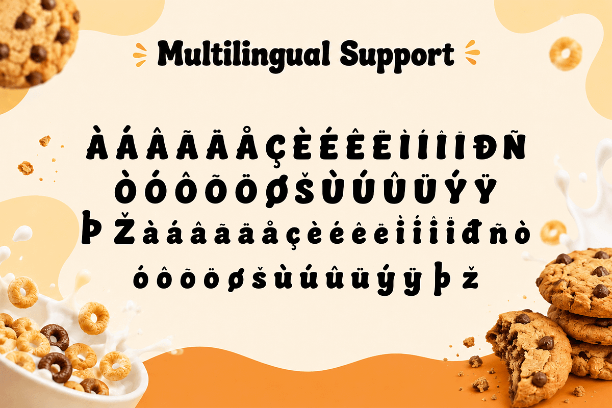 Crunchy Delight - Sweet Display Font, a Slab Serif Font by overlaytemplates (Photo 5 of 5)
