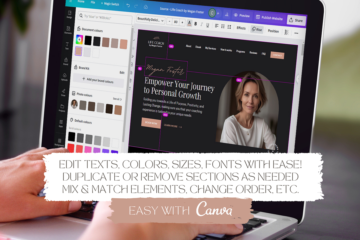 Coaching Website Canva Template, a Landing Page Template by vectorocean (Photo 8 of 11)