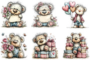 Teddy Bear Mother’s Day Clipart, an Illustration by CraftArtStudio (Thumbnail 5 of 6)