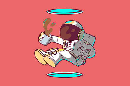 Astronaut Coffee!, a Technology Illustration by pedrors