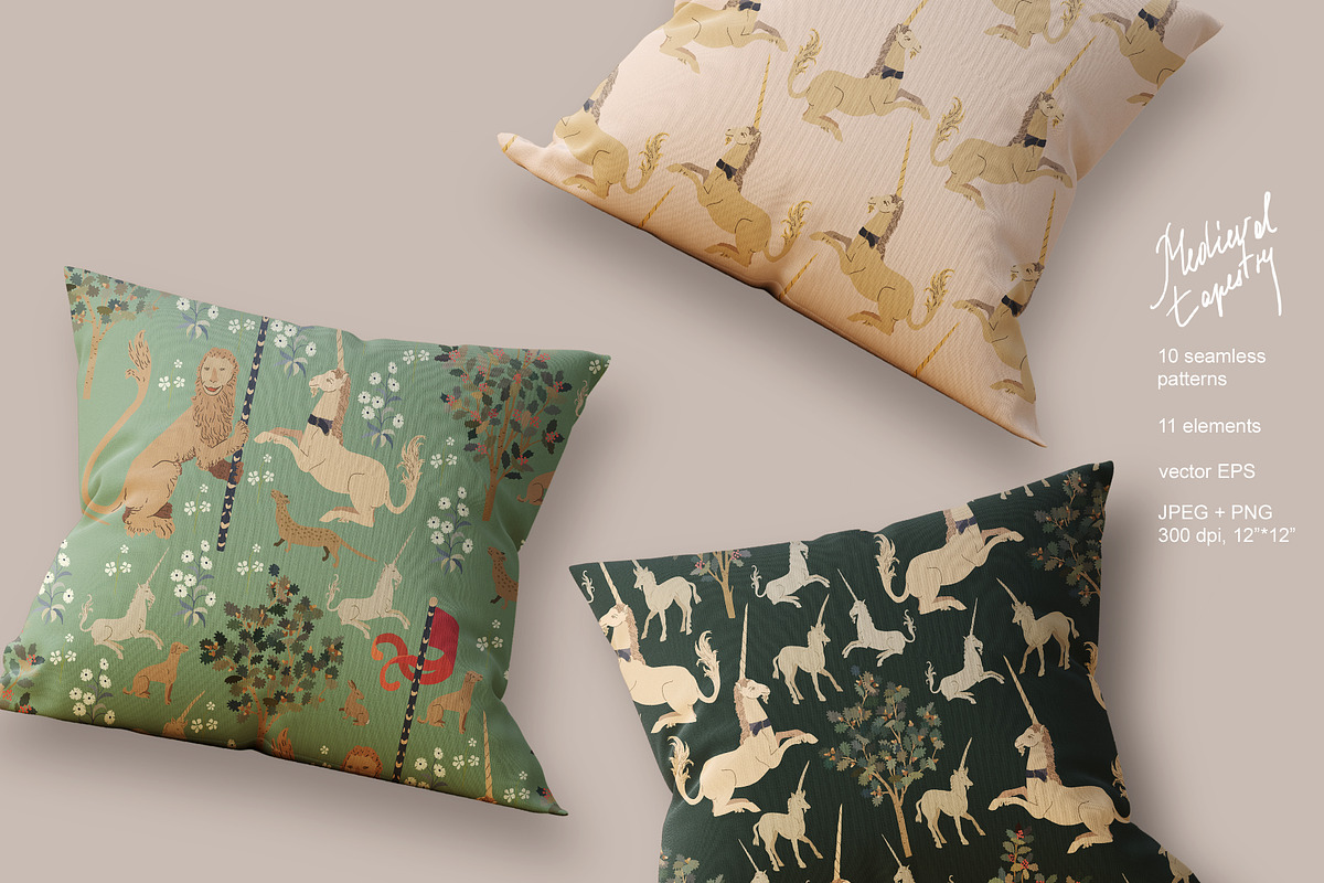 Medieval seamless vector pack, a Pattern Graphic by PatternsBlooming (Photo 5 of 7)