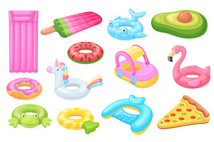 Swimming rings and mattress, an Object Illustration by Stock-Smart-Start