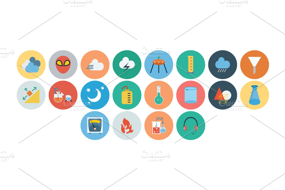 100+ Science & Technology Flat Icons preview 4