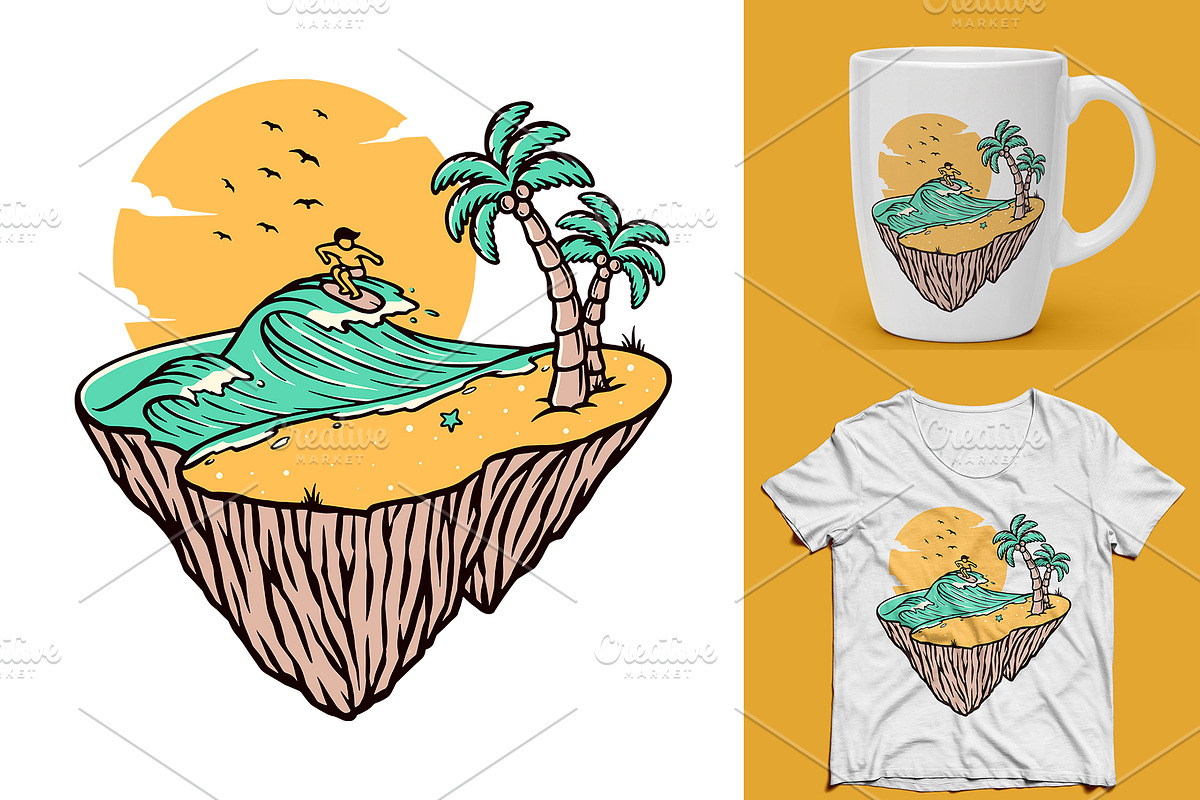 25 in 1 Bundle - Beach & Mountain, a Seasonal Illustration by gunaonedesign (Photo 6 of 21)