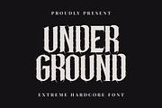 Under Ground - Hardcore Font, a Blackletter Font by Masyafi Studio (Thumbnail 1 of 6)