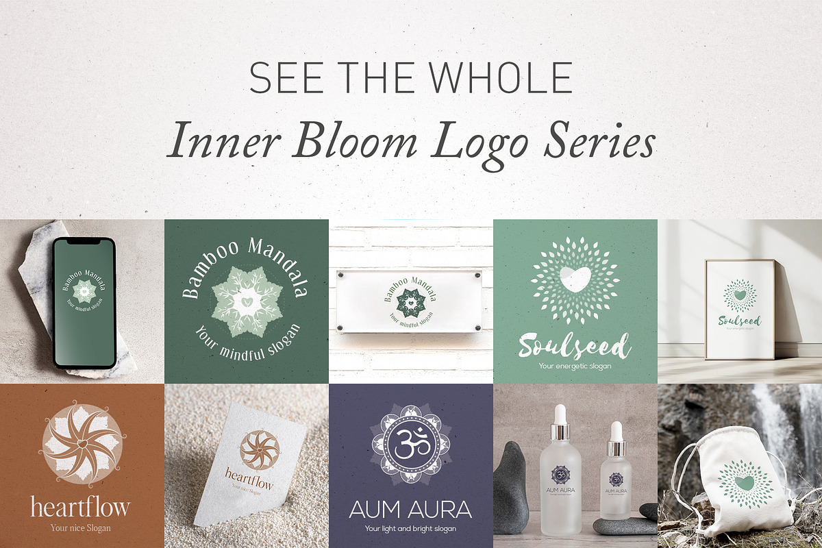 Holistic Zen Mandala Logo – Canva/AI, a Branding & Logo Template by Elibee (Photo 9 of 9)