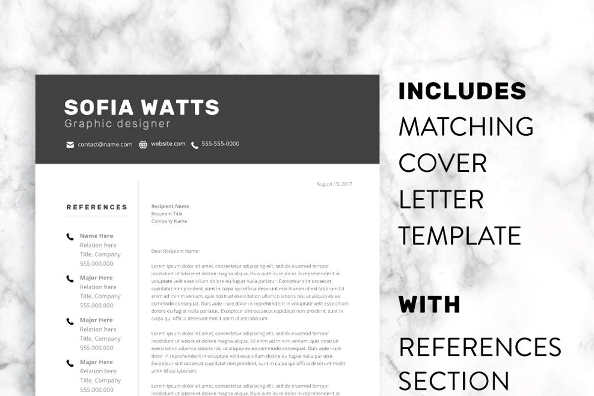 Modern Resume Template for Word, a Resume Template by SharpResumeFoundry (Photo 2 of 5)