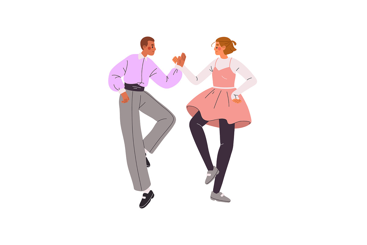 Dancing people. Dancers set, posters, a Person Illustration by PaperTrident (Photo 3 of 12)