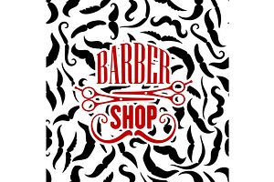 Vintage Barbershop Seamless Pattern