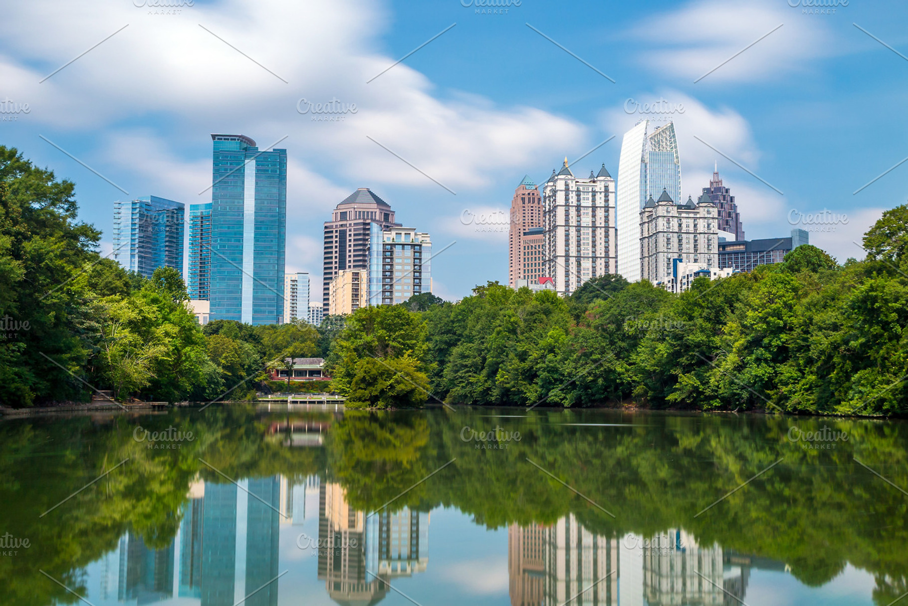 Atlanta skyline containing atlanta, georgia, and downtown, an Architecture Photo by f11photo