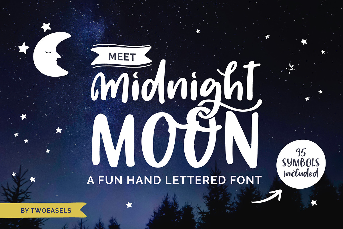 Midnight Moon Font and Symbols