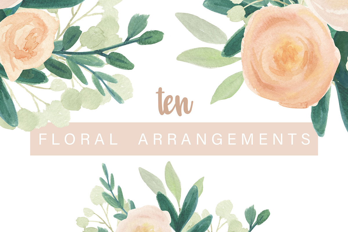 Rosa Moderna: Watercolor Floral Set, an Illustration by Aesthetic Printables (Photo 4 of 7)