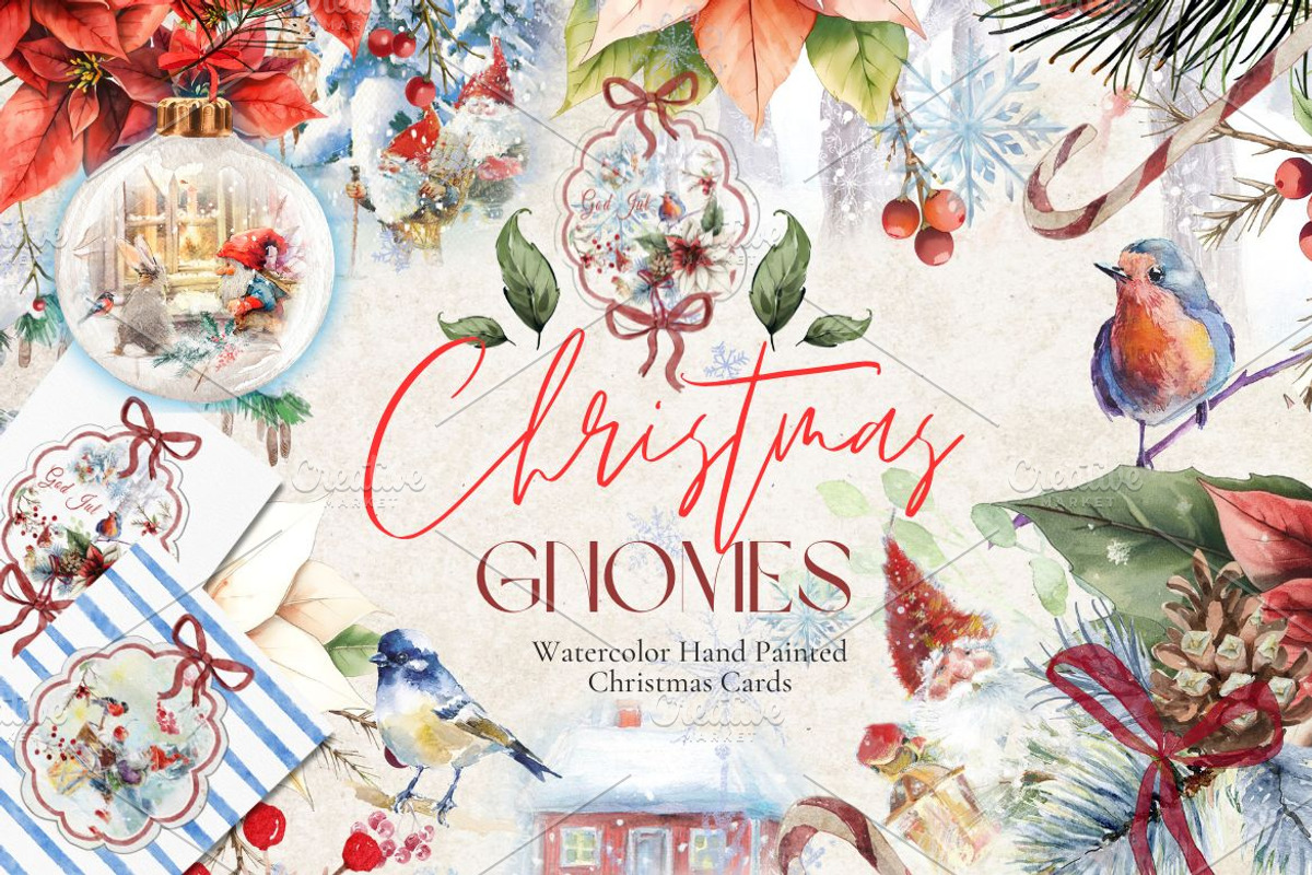 Scandinavian Christmas Bundle, a Decorative Illustration by Alisa Mikibith Art (Photo 3 of 31)