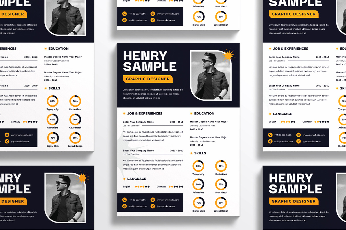 Creative Business Resume CV, a Resume Template by iDoodle Studio (Photo 3 of 4)
