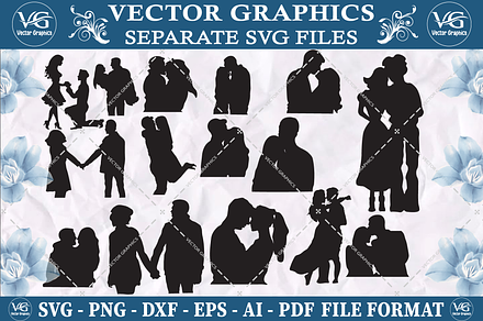 Romantic Couple SVG vector design