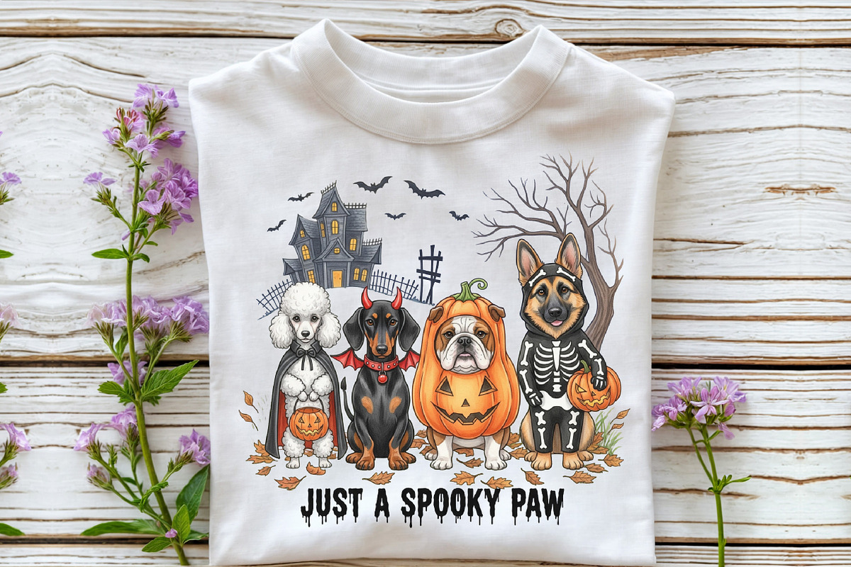 Just a Spooky Paw Png, Halloween Dog, an Illustration by DreamCafeArt (Photo 3 of 7)
