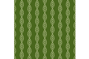 Seamless Green Greek Leaves Olive