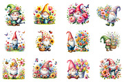 Cute Spring Gnome Clipart, an Illustration by Dream Creation (Thumbnail 2 of 5)