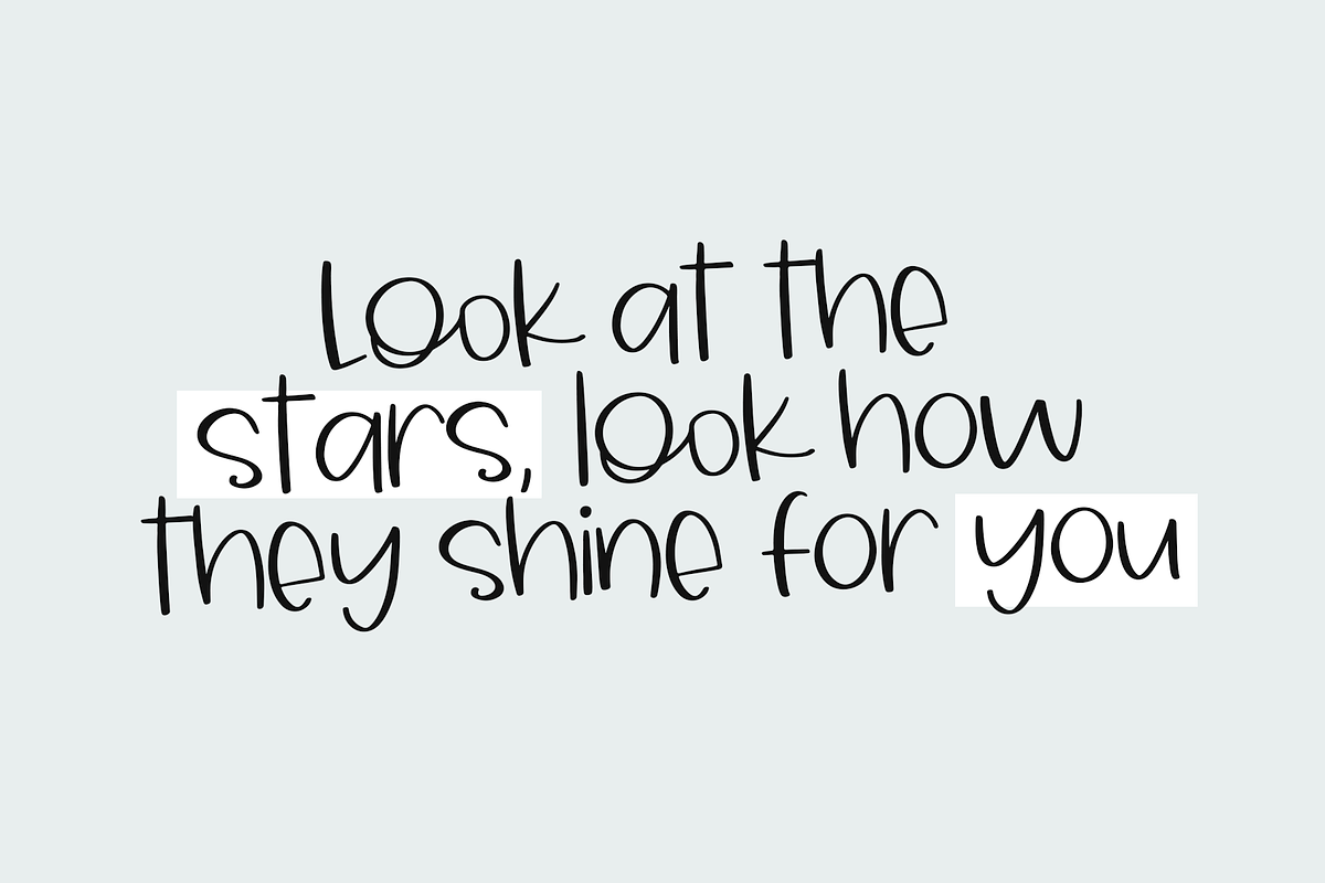 Sky Light | Quirky Handwritten Font preview 6