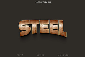 Steel PSD Text Style Effect, a Layer Style Add-On by Imamul001