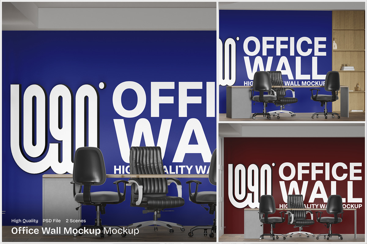 Office Wall Mockup, an Advertising Mockup by Unerispace (Photo 1 of 5)