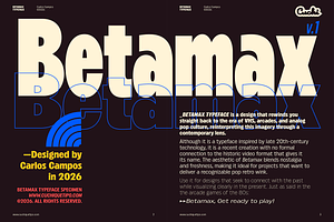 Betamax, a Sans Serif Font by Cuchi, qué Tipo! Foundry