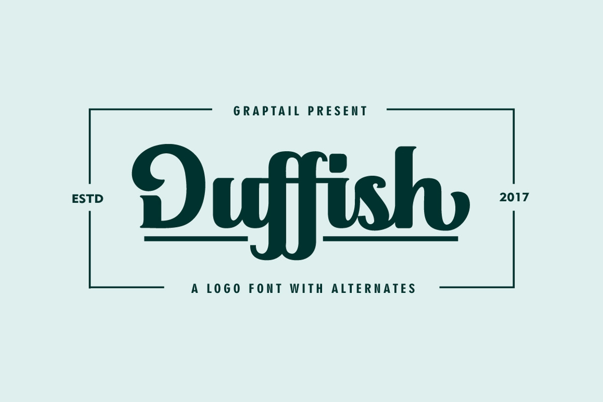 Duffish, a Script Font by Graptail (Photo 1 of 10)