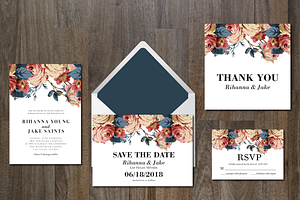 Wedding Invitation Suite Flowers