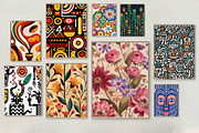 Pattern Wall Art Printable Set, a Wallpaper Graphic by Helospace (Thumbnail 7 of 10)