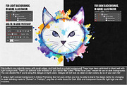 Painted Cat Vector Pack II, an Illustration by Paper Element (Thumbnail 4 of 4)