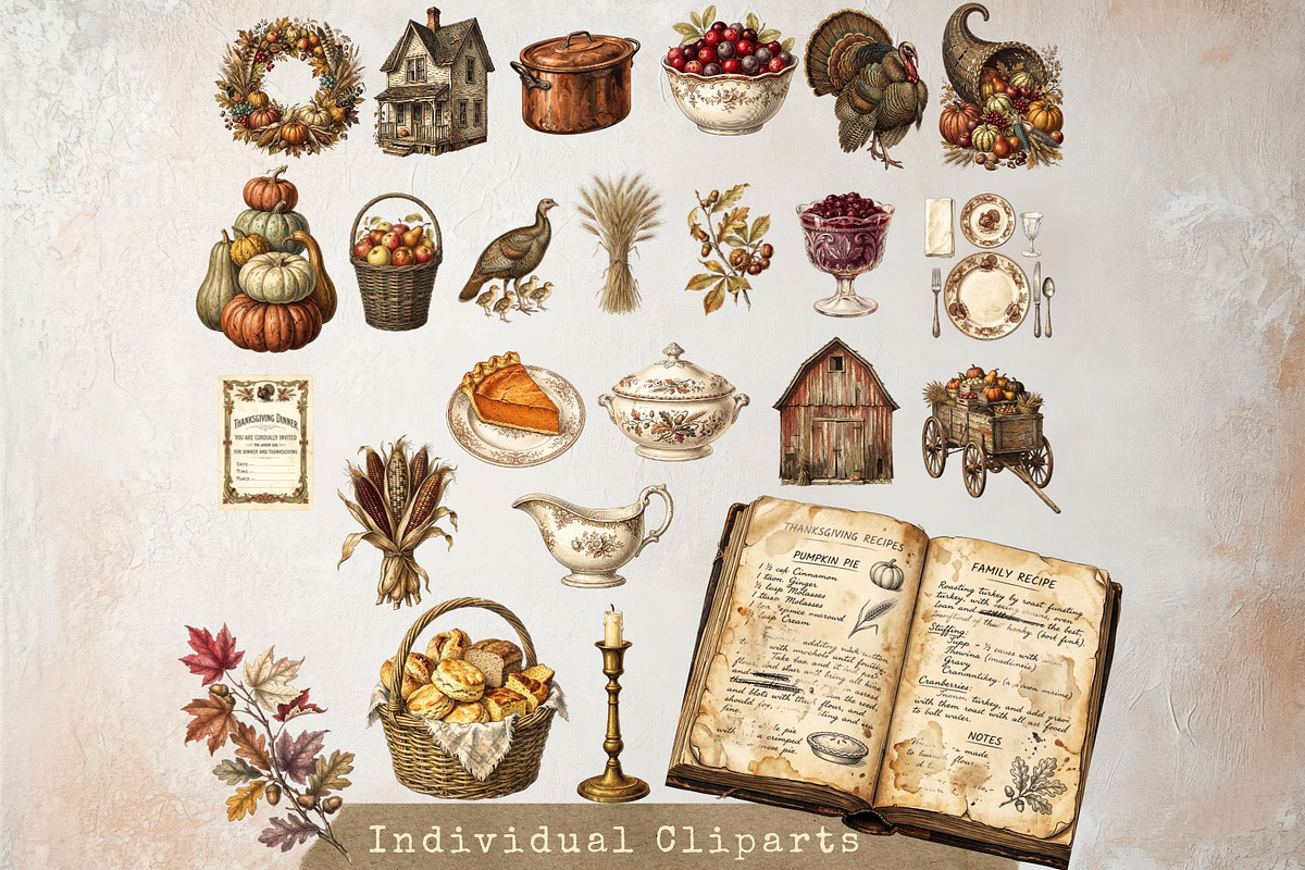 Thanksgiving junk journal Kit, an Object Graphic by ThatsDesignArt (Photo 20 of 21)