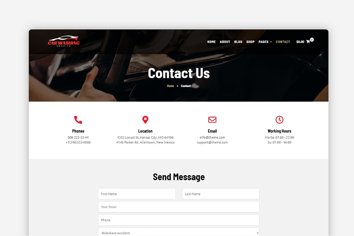 car wash WordPress theme, a WordPress Template by Your Theme Shop (Photo 3 of 9)