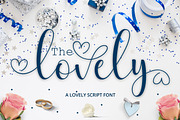 The Lovely, a Script Font by Cut Story (Thumbnail 1 of 12)
